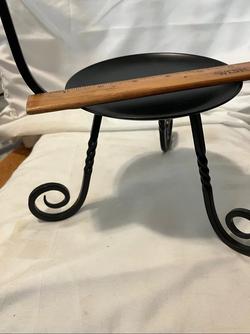 New. Partylite  black wrought iron , chair style design 10”-6”